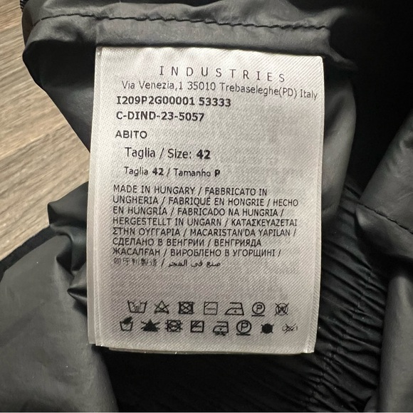 Moncler High-Neck Nylon Dress Black Long-Sleeve Size 42 - Picture 14 of 16